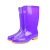 回力 雨鞋813女士款防滑牛筋底彩色水鞋 813-中筒紫色 39码 
