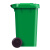 科力邦（Kelibang) 户外垃圾桶 大号加厚100L分类垃圾桶带盖市政物业商用环卫垃圾桶 绿色 KB1048 厨余垃圾