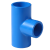 联塑pvc变径三通给水管自来水管材蓝色配件90度异径三通20变25 75*63