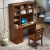 木优庭实木书桌书柜书架一体中式家用台式电脑桌写字桌书房家具套装组合 1.2米书桌【榉木色】