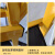 兆安德 可行走人字梯加厚焊接木电工专用工程子不锈钢铝合金同款合梯 备件 黄色加厚2.35米七步梯11.5KG 
