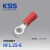 KSS凯士士R型端子圆形绝缘端子冷压铜鼻子OT接线端子红铜材质 RF1.25-6