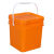加厚方形密封桶正方形塑料桶5L透明桶带盖手提高端涂料大口径水桶 1L-带提手-方盒x2个