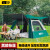 利瑞芬帐篷户外便携式折叠自动野营过夜防雨防晒野餐露营装备全套 3-5人 黑胶+充气床套餐