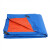 柒亦辰 AJY670 160克加厚防雨布防水防晒遮阳棚布苫布盖布彩条布PE塑料篷布 4米*5米 蓝色/橘红色  块