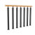 定制简约楼梯扶手现代旋转护栏室内阁楼铁艺栏杆立柱别墅实木围栏 方管立柱95cm高