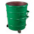 铁垃圾桶户外环卫挂车大铁桶360L铁制垃圾桶市政铁皮垃圾箱 绿色1.8厚