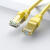 适用于批发六类非屏蔽千兆成品网线 8芯对绞网络跳线cat6无氧铜网 六类铜包铝黄色 1米