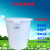 加厚圆桶塑料白桶大号级储水桶塑胶垃圾桶带盖圆桶大水桶 65L桶无盖白色