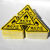 有电危险警示贴标识机械伤人标志牌 PVC注意安全标牌 当心夹手 5x5cm