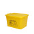 适用于医疗废物周转箱专用40L60L100L整理转运箱子垃圾桶利器盒黄色 加厚20L1个