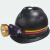 煤矿专用头灯安全帽带头灯的矿工帽带灯头盔强光石油井下地 黑色磨砂带头灯1支 含充电