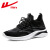 回力男鞋2024夏季新款透气跑步鞋减震纯色时尚男式运动休闲鞋 WXY(JS)-0706黑白 39