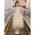 迪士尼女童连衣裙儿童洋气公主裙女孩时髦裙子纱裙夏装蓬蓬纱大童礼服薄 白色 140cm