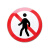 月桐（yuetong）道路安全标识牌交通标志牌-禁止行人通行  YT-JTB21 圆形φ600mm