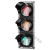 博雷奇红绿灯交通信号灯交通信号灯路障闪灯交通灯控制器 3灯 400直径调头灯