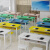 学校辅导班中小学生课桌椅组合培训桌单双人学生书桌 双层长100*宽40*高75 加固型 颜