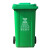 户外大号垃圾分类垃圾桶带盖塑料240升工业公共场合带轮小区环卫 240L挂车款 蓝色(可回收物)