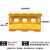 全新料三孔水马围挡滚塑防撞桶道路施工护栏围栏可移动交通隔离墩 黄色水马1300*700