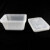 海斯迪克 HKLY-125 一次性打包盒外卖快餐饭盒长方形透明塑料餐盒便当盒 透明 750加厚注塑款*300套