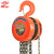 怀鸽 HS-Z03型圆形手拉葫芦倒链起重设备吊机具锰钢链条 橙色 3t 5m双链