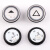 雷殷适用迅达电梯D型按钮5400不锈钢按键方向开关门三针四针配件 开门(单个按钮价格) 绿光 盲文款 三针