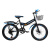 AWZ自行车 学生 男10至16岁新款折叠儿童山地车孩变速中大童小单车 折叠[碟刹变速]黑蓝+豪华款+车 20英寸