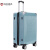 银座GINZA 拉杆箱万向轮旅行李箱 可登机箱皮箱拉链密码箱行李箱子 浅蓝色 20英寸（可登机）