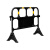 俱威 组合式塑料铁马护栏（黑色）1000*800*400mm 公路道路高速路市政施工护栏围栏塑料警示隔离栏AF-1277A