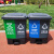 分类垃圾桶脚踏商用双桶垃圾箱加厚塑料厨房果皮箱干湿分离带盖 20升特厚脚踏绿灰色 (厨余+其他)