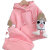 迪士尼（Disney）女童套装冬装女孩衣服小孩冬天中春秋冬季新款加绒两件套儿童卫衣 粉红色 120cm