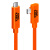光纤USB3.2 Gen2 TypeC线联机拍摄VR串流线编网弯头A7R4 光纤USB3.2 TypeC直转弯头橙色编网 G1 0.5m