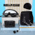 柯帛（KEBO）男士泳裤套装大码速干大框泳镜防水包泳帽近视泳镜五件套装 400度纯黑五件套 XL