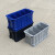 长方形塑料分格箱带盖可拆车载零件收纳盒螺丝盒工具定制 蓝色+可拆无格箱 零件盒收纳