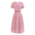 未风波点雪纺印花红色连衣裙女夏2021年夏季新款简约时尚气质裙子 粉色 S
