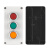 KEOLEA 按钮开关控制盒带急停指示灯防水12345孔单一孔按钮盒工业开关盒 三位（急停+绿自复+旋钮） 
