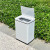 商用智能感应垃圾桶方形大容量办公室分类带盖果皮箱 不锈钢原色50升