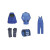 雷克兰 防电弧服2层6.5QZ阻燃蓝色含大褂背带裤手套头罩腿套便携包符合EN11612 订制