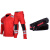 新式森林消防服套装应急抢险救援服作训服耐磨工作服套装男 红色上衣裤子腰带 XS16090100斤
