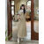 欧里洁 OLIDGE女生套装搭配潮流2024年新款大码高个子连衣裙超长裙到脚踝背 长袖白色上衣819 XS
