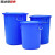 英达斯贝克 圆形塑料桶储水桶工业环卫物业桶大容量酒店厨房收纳水桶带盖圆桶 36升XB型水桶-蓝 Ф430*Ф315*410mm