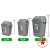 定制适用厨房大号垃圾桶户外塑料餐厅餐饮带盖翻盖弹盖商用特大号 58L小号垃圾桶(灰) 加厚款