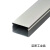 铝合金方形线槽外开明装电线明线加厚金属桥架装饰布线卡扣压线槽 20*20 壁厚0.6mm