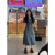 慕伊铭（MUYIMING）韩版时尚少女感减龄穿搭2024夏季新款单排扣高腰口袋翻领连衣裙 主图色 S