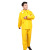 COFLYEE黄色针织布分体雨衣雨裤套装加厚透气外卖骑手户外防暴雨骑行雨衣定制 蓝色针织布雨衣 XL建议160-165cm