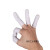 定制乳胶手指套一次性防水静电无粉白色工业橡胶劳保不伤手保护套 白色手指套100只（1包）