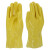 东亚 PVC黄色工业专用耐油耐酸碱防滑衬里浸塑手套 长度45cm 2双