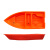 谋福（CNMF）牛筋塑料船加厚渔船 PE双层塑料冲锋舟捕鱼船【3.6米冲锋舟】