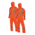 安大叔D763/C890 高警示雨衣雨裤 分体式反光工作服带帽 3M反光材料 透气PU面料 荧光橙 XL