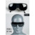 焊工专用防强光打磨墨镜透明玻璃防尘护目镜平光防护眼睛切割墨镜 2010黑50副